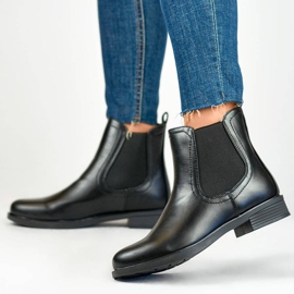 Klassische isolierte Chelsea-Stiefel für Damen, schwarz MR-15B