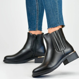 Herbst-Chelsea-Stiefel für Damen, schwarz D7995B