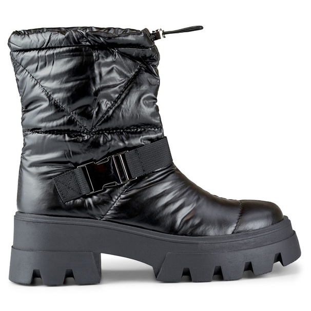 Damen-Schneestiefel mit dicker Sohle, schwarz JH21-22B