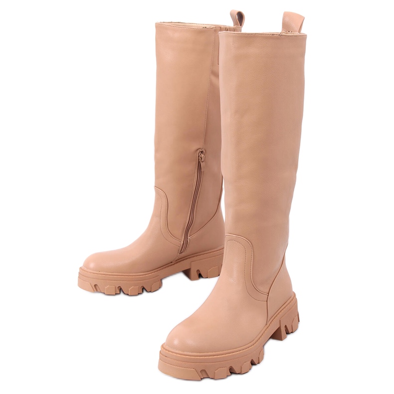 Juli Kamelstiefel mit Kette braun