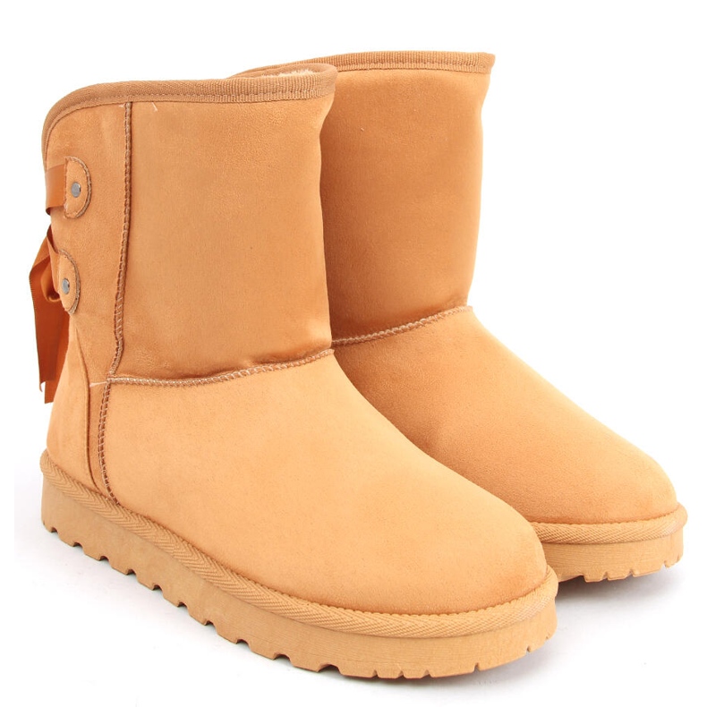 Emusy Schneestiefel mit Schleifen von Stella Camel braun