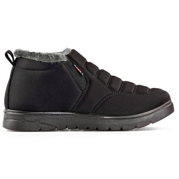 Isolierte Herren-Schneestiefel mit niedrigem Knöchel, schwarz 81376-1B