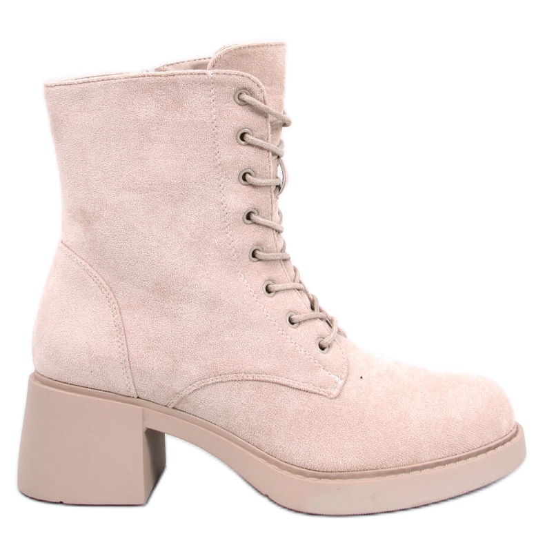 Mayfield Beige Schnürstiefeletten