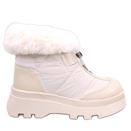 Tavaris Beige Schneestiefel mit Fell