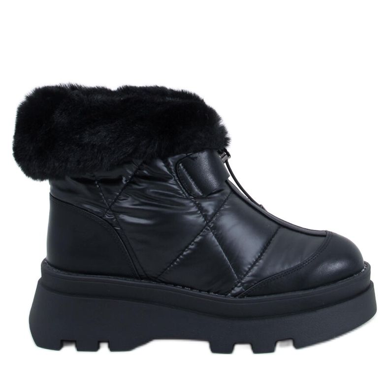 Tavaris Schwarze Schneestiefel mit Fell