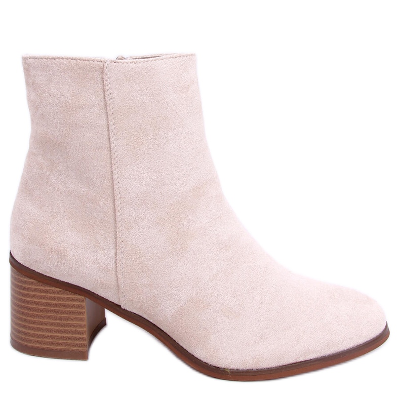 Klassische Wildlederstiefel Natina Beige