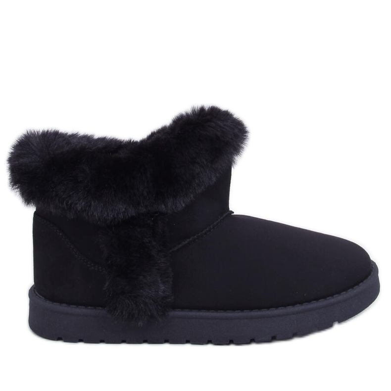 Kurze Emus-Shorts mit Fell, Sissoi Black schwarz