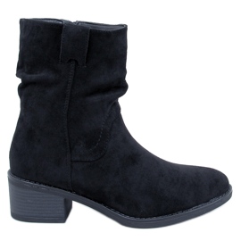 Raney Stiefeletten aus schwarzem Wildleder mit niedrigem Absatz