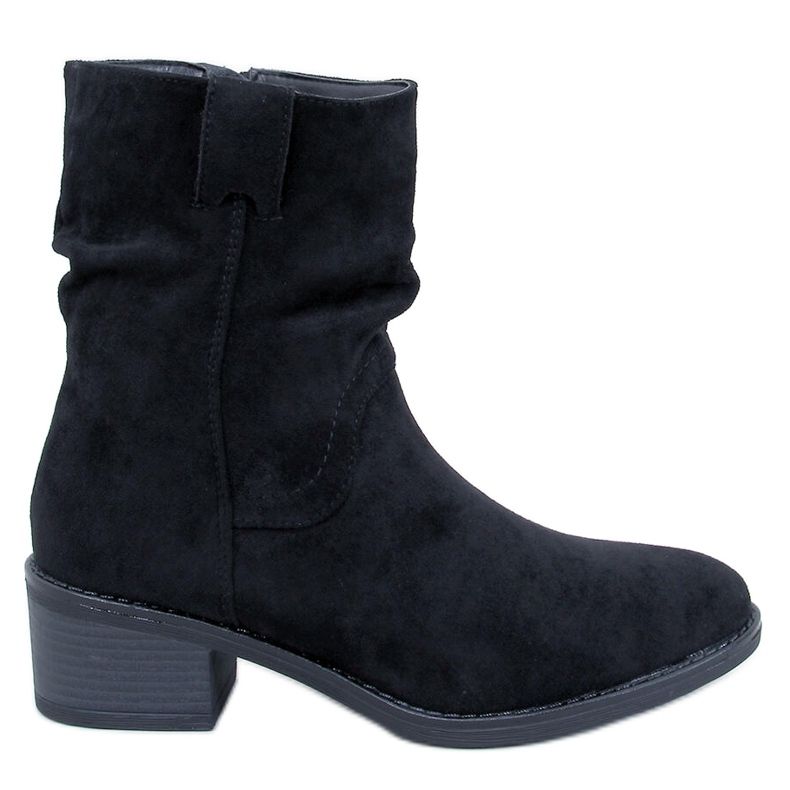 Raney Stiefeletten aus schwarzem Wildleder mit niedrigem Absatz