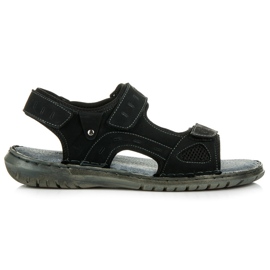 New Age Bequeme Herrensandalen schwarz