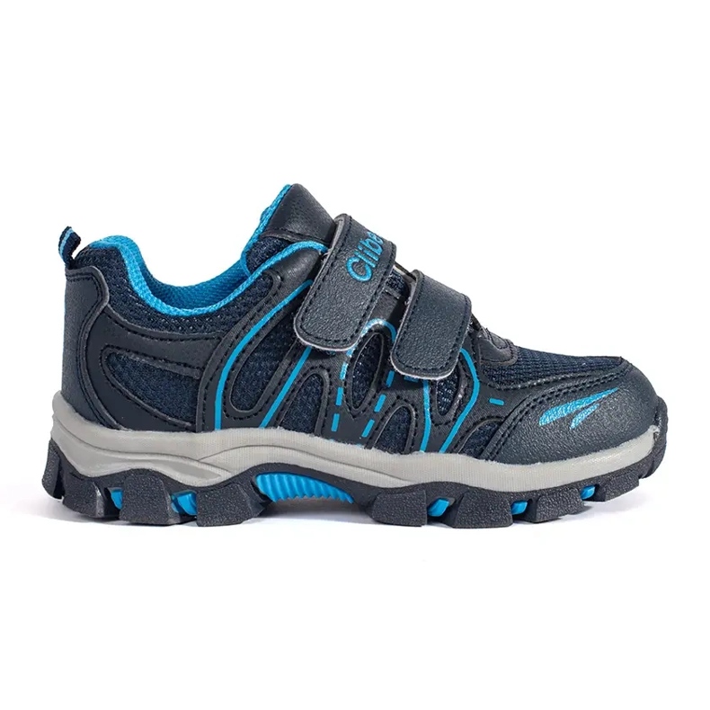 Marineblaue Jungen-Sportschuhe mit Klettverschluss