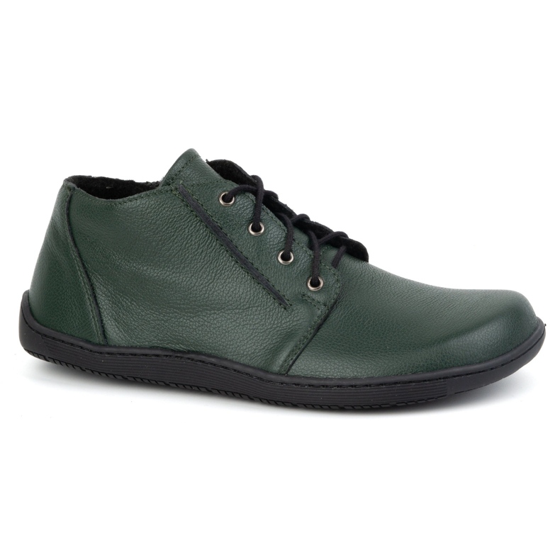 Olivier Barfuß-Damenlederschuhe, leicht isoliert, knöchelhoch mit Reißverschluss, 787 grün