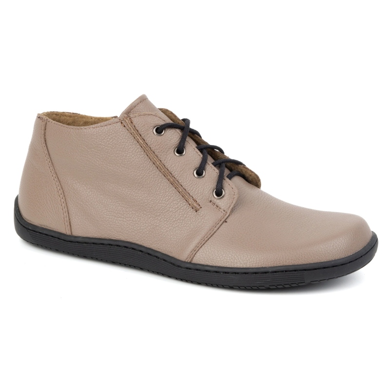 Olivier Barefoot Damen-Lederschuhe, leicht isoliert, High-Top mit Reißverschluss 787, beige