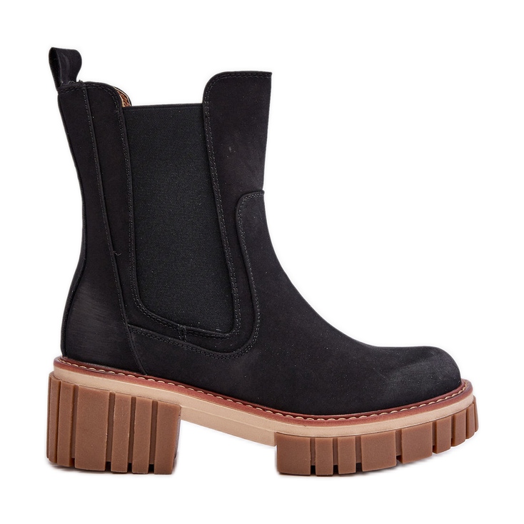 Isolierte Chelsea-Stiefel mit Reißverschluss, Black Linneviae schwarz