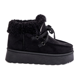 Damen-Plateau-Schneestiefel mit Fell, Branek Black Ciabellae schwarz
