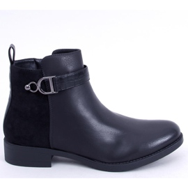 Chelsea-Stiefel aus Vollnarbenleder und Wildleder für Damen, Amil Black schwarz