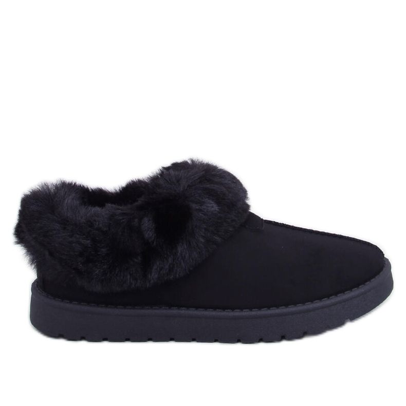 Kurze Emus-Hose mit schwarzem Fraley-Fellbesatz