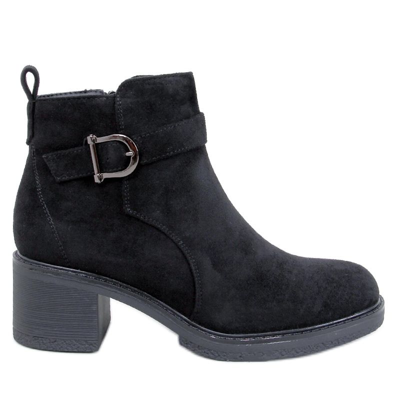 Duncans Schwarze Stiefeletten mit niedrigem Absatz