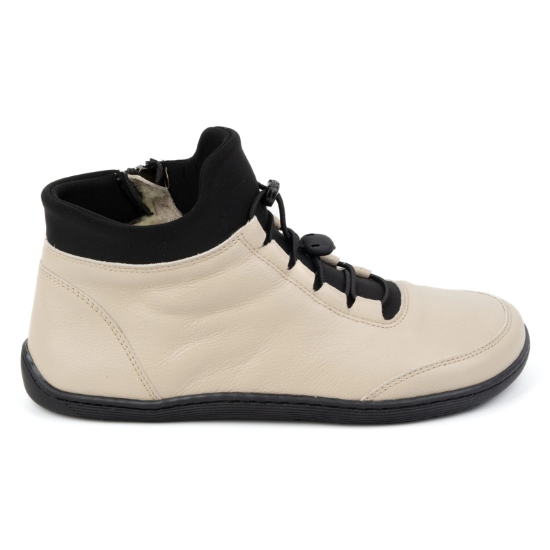 WASAK Barfuß-Damenschuhe, mit Wolle gefüttert, Leder 0767W ecru beige