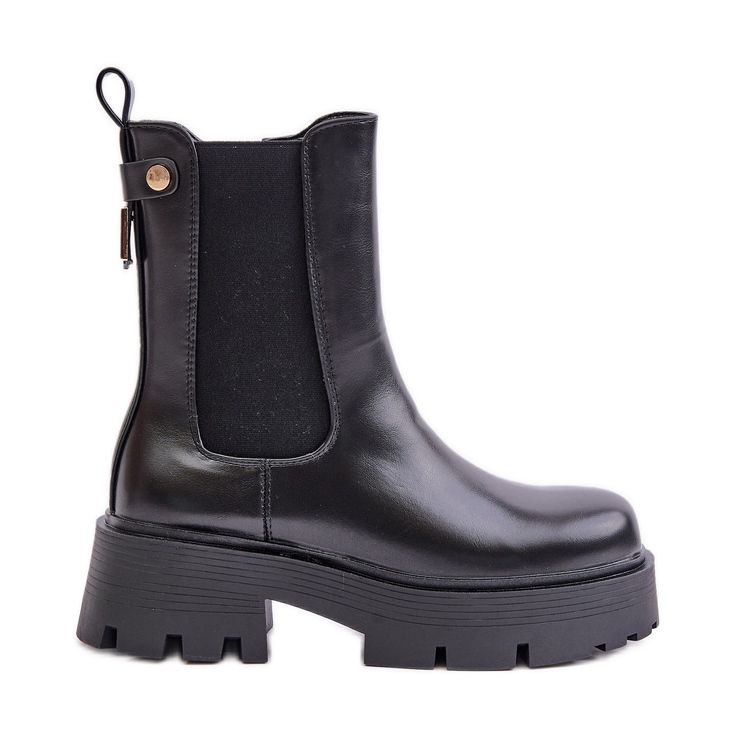 Chelsea-Stiefel mit Reißverschluss, Eco-Leder Black Ninnet schwarz