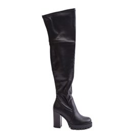 Overknee-Stiefel mit hohem Absatz, Black Nelothiel schwarz