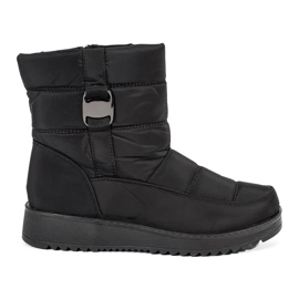 Schwarze, bequeme Damen-Schneestiefel