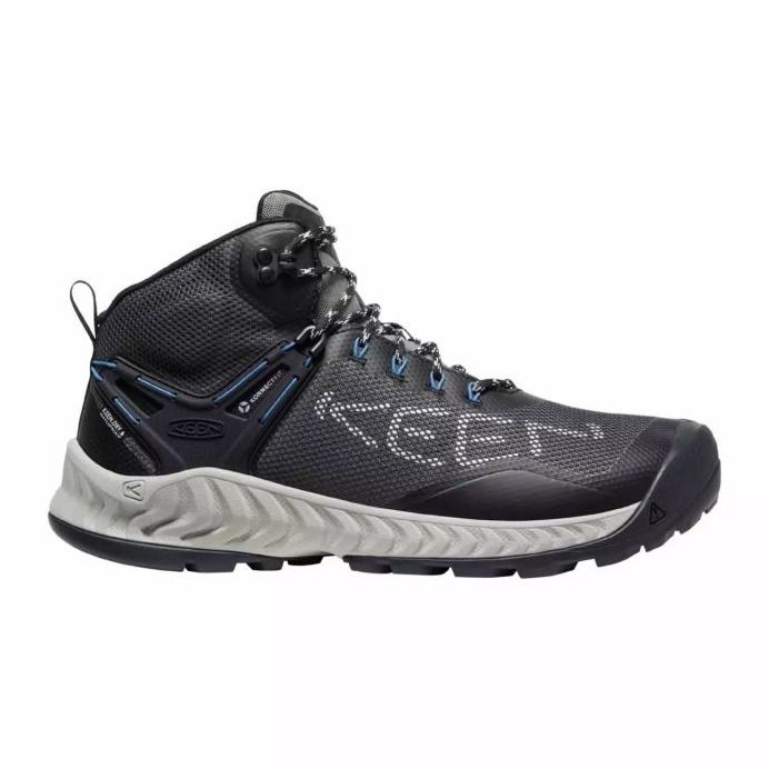 KEEN Nxis Evo Mid Wp Schuhe MAGNET/BRIGHT Cobalt KE-1026108 schwarz