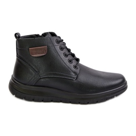 Isolierte Herren-Schnürstiefel mit Reißverschluss, Schwarz Hlimena