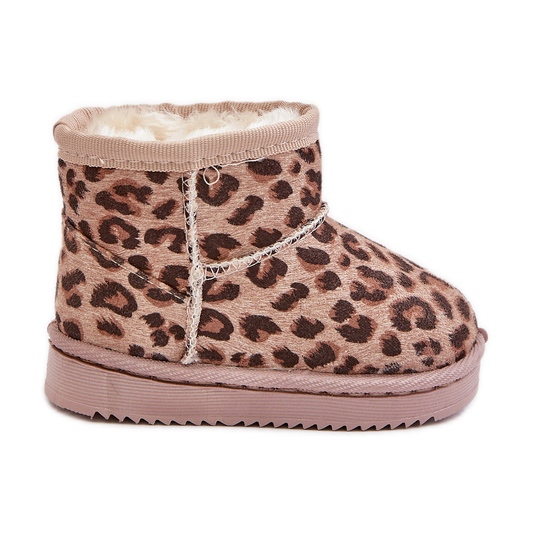 Isolierte Schneestiefel für Kinder mit Leopardenmuster Beige Nallita