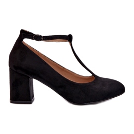 Pumps aus Öko-Wildleder mit Stiletto-Absatz, schwarz