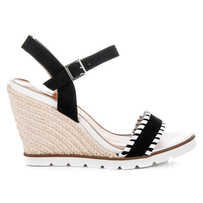 Marquiz Espadrilles mit Keilabsatz schwarz