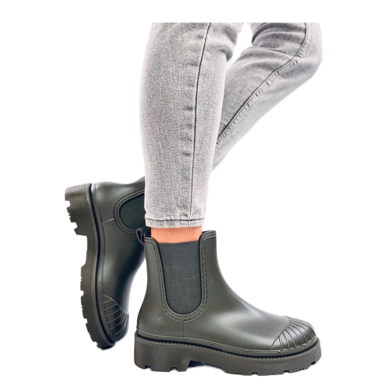 Grüne Chelsea-Stiefel