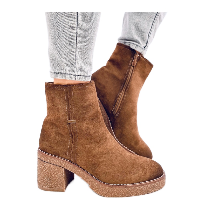 Filly Green Stiefeletten mit stabilem Absatz braun