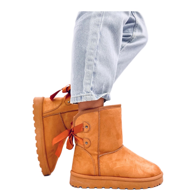 Emus-Schneestiefel mit Kamelschleifen braun