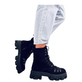 Schnür-Arbeiterstiefel Schwarz