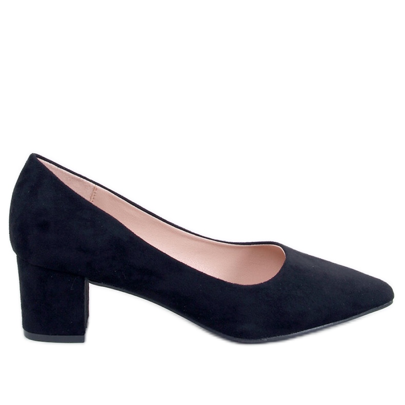 Schwarze Pumps mit niedrigem Absatz