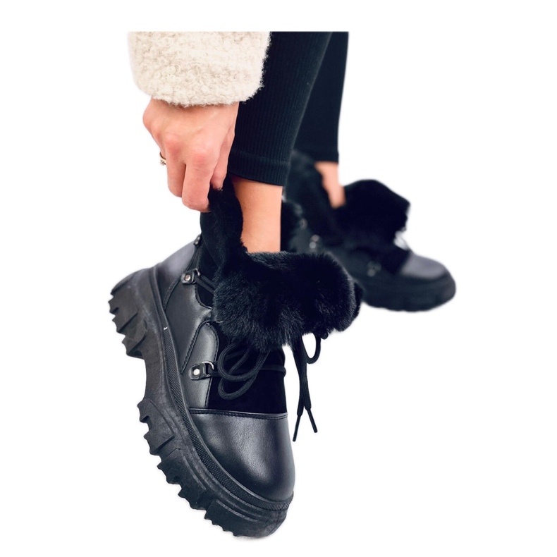 Schwarze Schneestiefel für Damen
