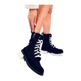 Canvas-Stiefeletten mit schwarzem Protektor