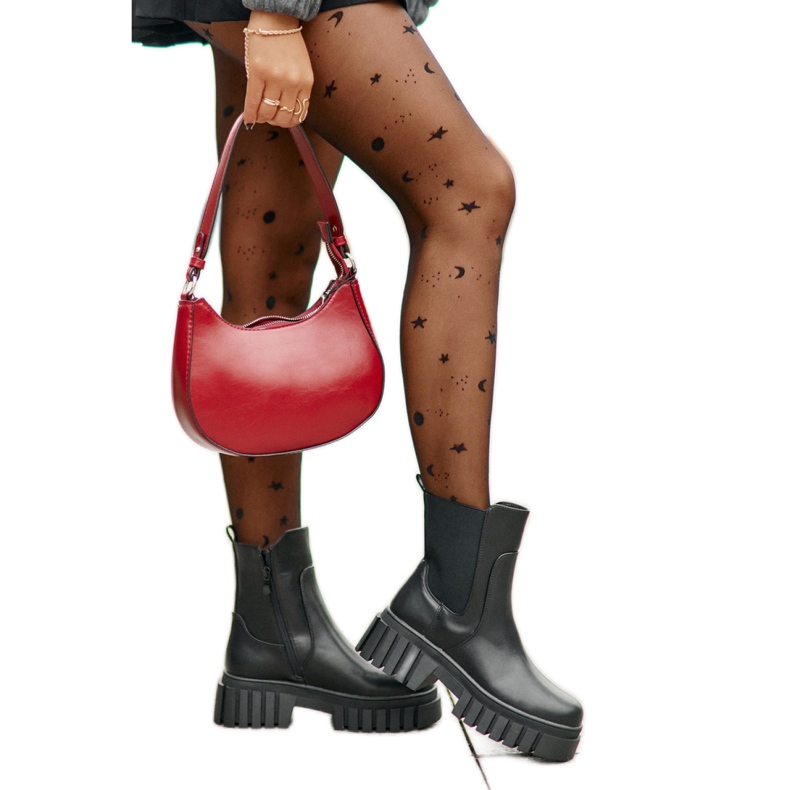 S. BARSKI S.Barski HY42-975 Schwarze Chelsea-Stiefel