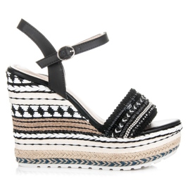 Vices Ethnische Keile mit Ornamenten schwarz