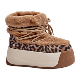Big Star OO274A208 Braun/Leoparden-Schneestiefel
