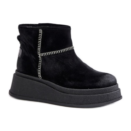 Maciejka 06769-01 Schwarze Schneestiefel