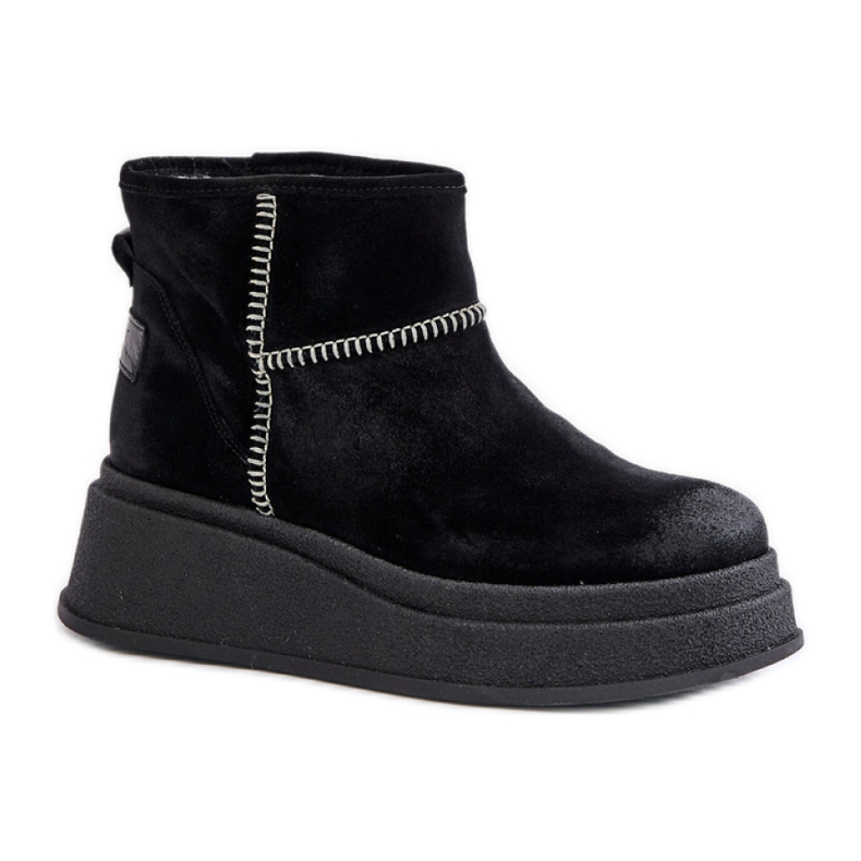 Maciejka 06769-01 Schwarze Schneestiefel