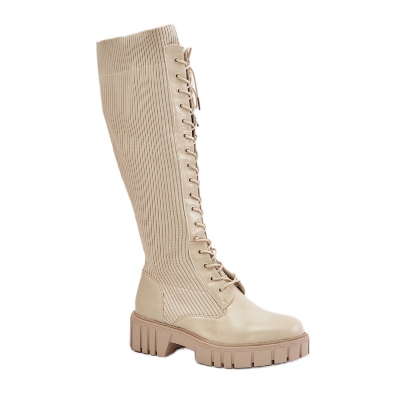 Modell DE1169 Beige Stiefel