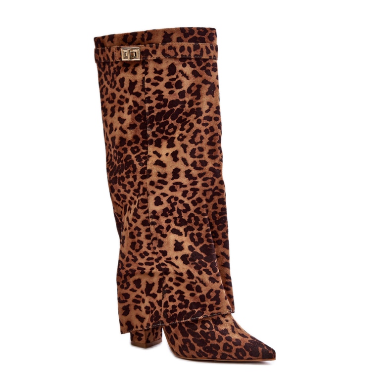 Modell 9501A Braune Leopardenstiefel