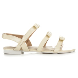 Vices Lackierte Sandalen mit Schleifen gelb