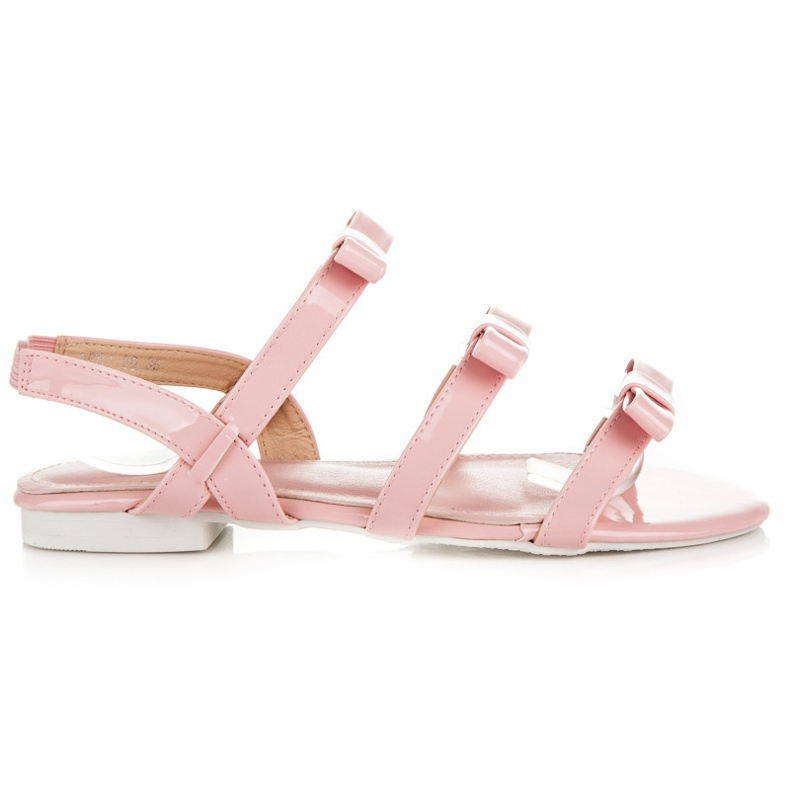 Vices Lackierte Sandalen mit Schleifen rosa