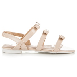 Vices Lackierte Sandalen mit Schleifen braun
