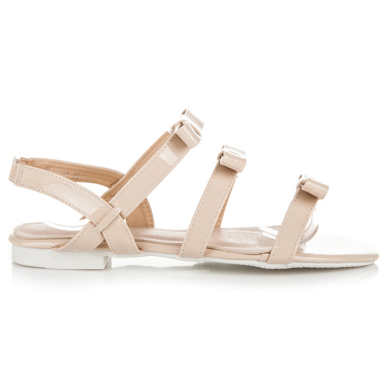 Vices Lackierte Sandalen mit Schleifen braun