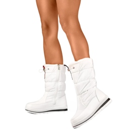 Mit Ökofell isolierte Damen-Schneestiefel 8302W, weiß